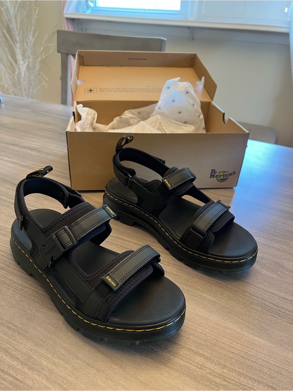 Dr. Martens Forster AirWair Black Sandals - Unisex